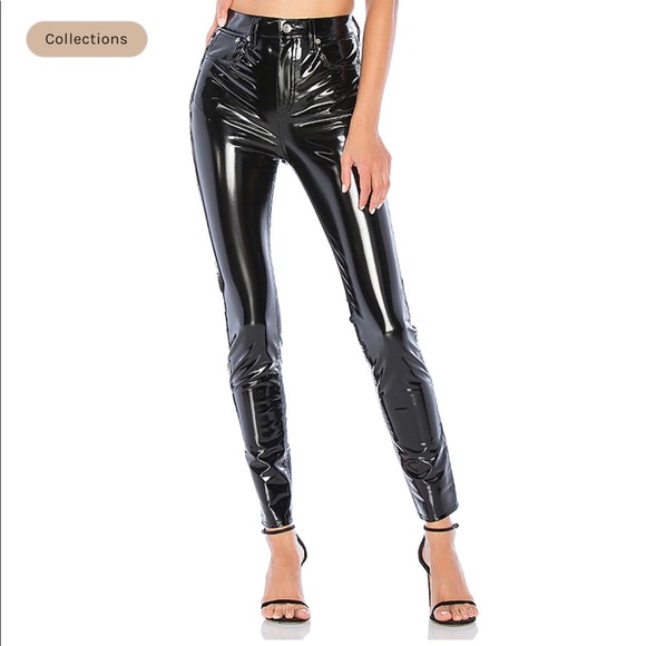 NWT rag & bone Super High Waist Skinny Vinyl Pants - Picture 16 of 16